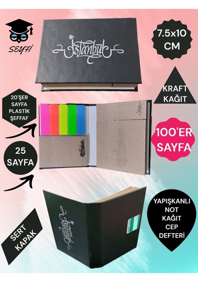 Yapışkanlı Not Kağıdı Cep Defteri Model Post-it Defteri Yapışkanlı Kağıt Seti İstanbul