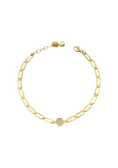 Debora Jewelry 14 Ayar Altın Ataç Zirkon Taş Modeli Bileklik