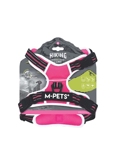 M-pets Hıkıng Reflektörlü Soft Sırt Tasması Pınk M