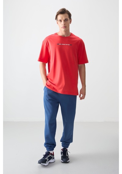 Air Jones Tommy Life Fiesta %100 Pamuk Kalın Yumuşak Dokulu Oversize Fit Baskılı Erkek T-shirt - 88358 Kirmizi Air Jones Tommy Life Fiesta %100 Pamuk Kalın Yumuşak Dokulu Oversize Fit Baskılı Erkek T-shirt - 88358 Kirmizi