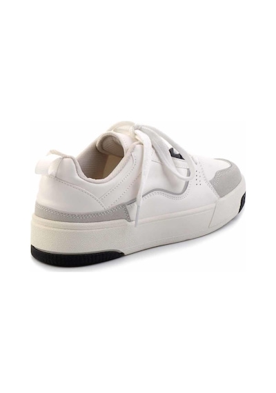 Bambi Beyaz Lame Kadın Sneaker K01591513009 Beyaz