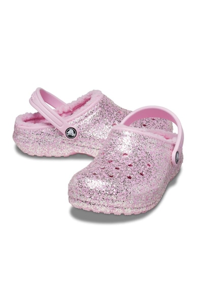 Crocs Classic Lined Glitter Clog K Pembe