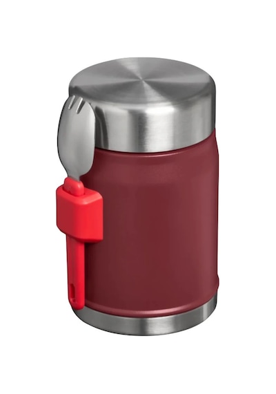 Stanley Klasik Paslanmaz Çelik Yemek Termosu Kaşıklı 0,40 Lt - Cranberry Koyu Kırmızı