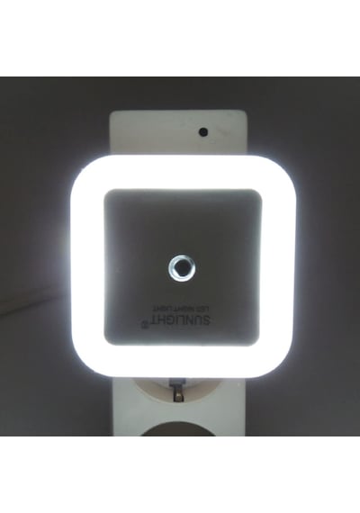 Kare Led Gece Lambası 0,5W Işıklı Fişli Fotosel Sensörlü 5 Adet