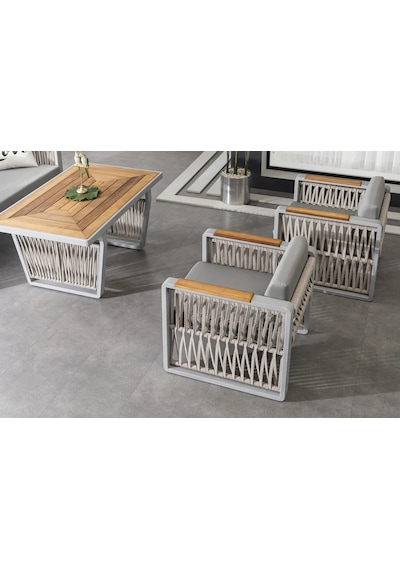 Argos Bahçe Balkon Oturma Grubu Gri