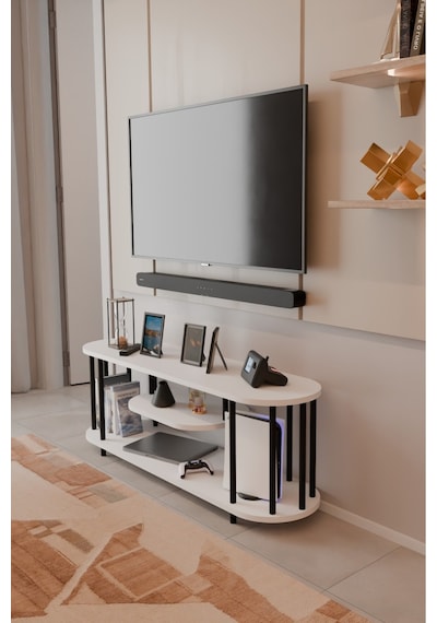 Modern Tv Ünitesi Ahşap Raflı 2 Katlı Televizyon Sehpası Minimalist,dayanıklı, Fonksiyonel Tv Standı Beyaz Modern Tv Ünitesi Ahşap Raflı 2 Katlı Televizyon Sehpası Minimalist,dayanıklı, Fonksiyonel Tv Standı Beyaz