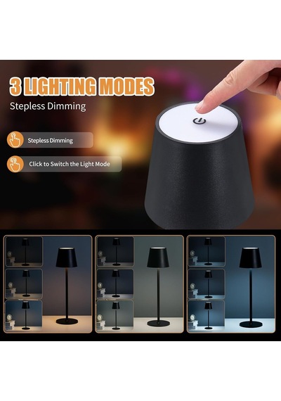 Kablosuz Masa Lambaları Usb Şarj Edilebilir Sadelik Masa Lambası Dahili 4600 Mah Pil Led Pille Çalışan Lamba Dokunmatik Kontrollü Masa Lambası - Yatak Odası/masa/okuma/avlu Siyah Diğer Kablosuz Masa Lambaları Usb Şarj Edilebilir Sadelik Masa Lambası Dahili 4600 Mah Pil Led Pille Çalışan Lamba Dokunmatik Kontrollü Masa Lambası - Yatak Odası/masa/okuma/avlu Siyah Diğer