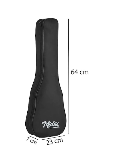Midex Cs-24a-100x Concert Ukulele Çantası 100'lü Paket Kaliteli Siyah Kılıf 100 Adet