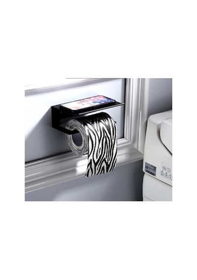 Buççin Online Mağaza Dekoratif Metal Banyo Wc Kağıt Rulo Peçetelik Tuvalet Banyo Peçete Askısı Metal Siyah Çok Renkli