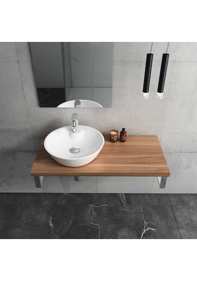 Isvea Sistema Y Tezgah Üstü Çanak Lavabo 45 Cm, Batarya Delikli Beyaz 10sy65045