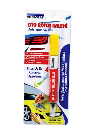 Vodaseal Araç Oto Rötuş Çizik Kalemi Metalik Sarı Boya Kalemi