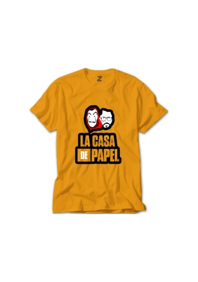 La Casa De Papel With El Professor Sarı Tişört-Sarı