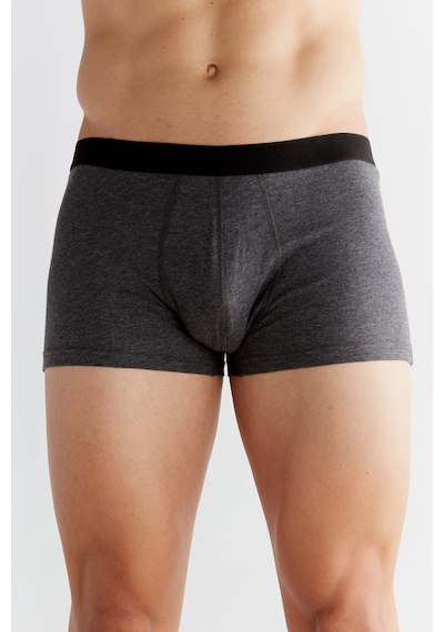 Albero Natur Gots Sertifikalı Organik Pamuk Erkek Trunk Boxer İç Çamaşırı Gri Melanj
