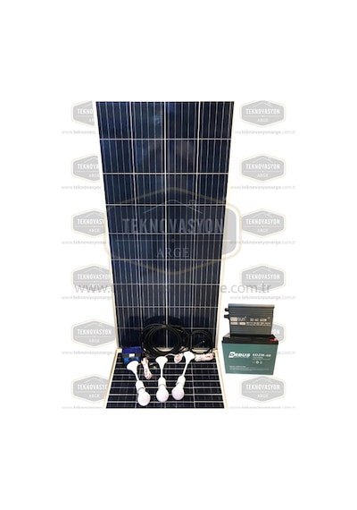 170 Watt Güneş Paneli Tv Aydınlatma Paketi Solar Paket