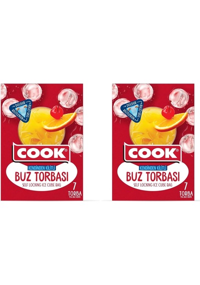 Buz Torbası, Kendinden Kilitli 7 Adet/kutu İçi 2li Paket