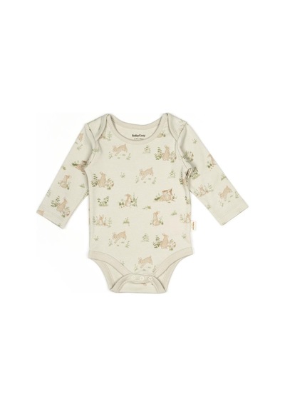 BabyCosy Bebek 2li Uzun Kollu Badi %100 Organik Pamuk, Bebek Ve Yenidoğan Serisi - Csy5789 Ecru