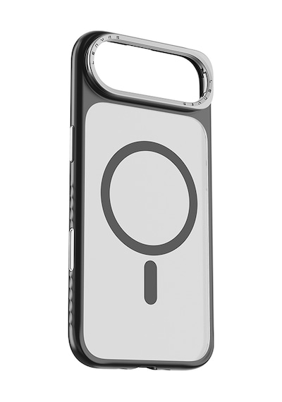 Apple Uyumlu iPhone 17 Air  Kılıf M-safe Şarj Özellikli Metal Kamera Standlı Lenyes Ck226 Pc Kapak Siyah Siyah