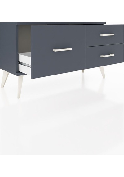 Arges Şifonyer 3 Çekmeceli 88x30x48 Antrasit-antrasit Antrasit Arges Şifonyer 3 Çekmeceli 88x30x48 Antrasit-antrasit Antrasit