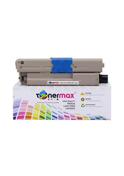 Tonermax Oki C301 / C321 / Mc342 44973544 Uyumlu Toner Siyah