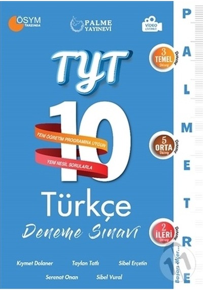 Palme Yks Tyt Türkçe 10 Deneme Palmetre Video Çözümlü Yeni