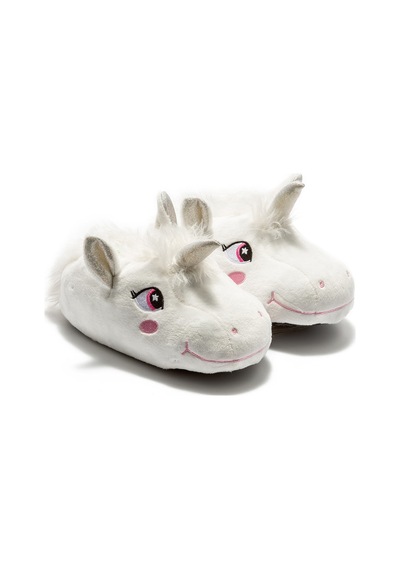 Twigy Pinky Çocuk Hayvanlı Panduf Beyaz 22/29 CC0671 Beyaz