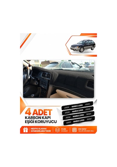 Subaru Outback 1998-2003 Uyumlu Torpido Koruma Koruyucu Kılıfı Halısı Örtü Göğüs - Siyah - Su006