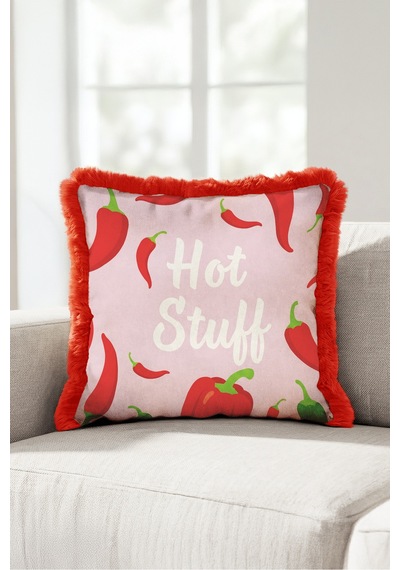 Hot Stuff Biber Pop Art Saçaklı Yastık Kılıfı - Retro Pembe Kırmızı Bordo Püsküllü Kırlent Kılıfı Serin Yörünge Nektar Hot Stuff Biber Pop Art Saçaklı Yastık Kılıfı - Retro Pembe Kırmızı Bordo Püsküllü Kırlent Kılıfı Serin Yörünge Nektar