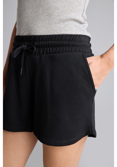 Defacto Relax Fit Beli Lastikli Bağcıklı Bermuda Şort E9686ax26aubk81 Siyah-bk81