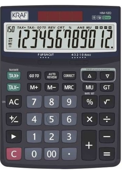 Kraf Tax Hm-120 Hesap Makinesi Masaüstü 12 Hane