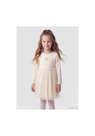 LC Waikiki Alıta Cıty Farkıyla Lcw Kids Ekru Düz Kız Çocuk Elbise Ekru - 928249910 Ekru