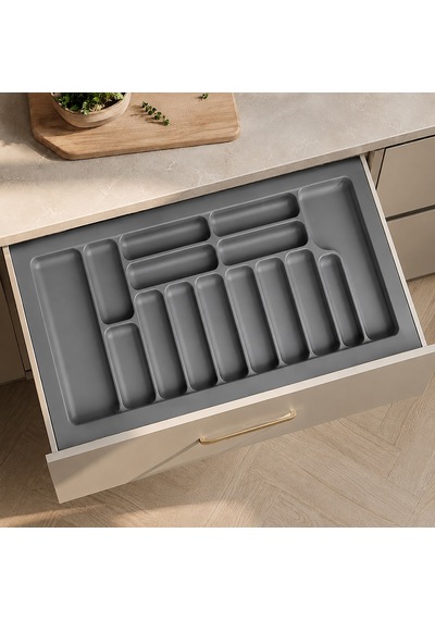 Starax 100 Cm Gri Plastik Kaşıklık 14 Gözlü 94x49 Cm S-2293-gp Çok Renkli