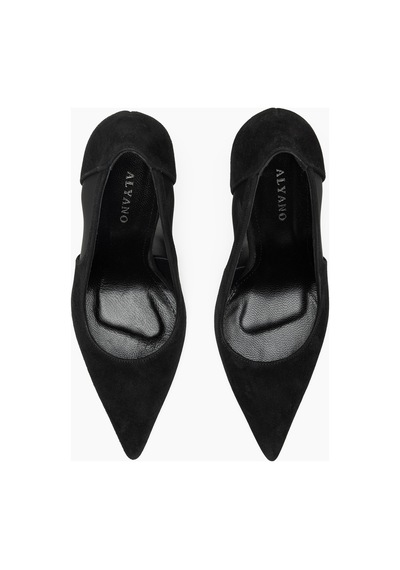 Toni Hakiki Deri Siyah File Detaylı Kadın Stiletto