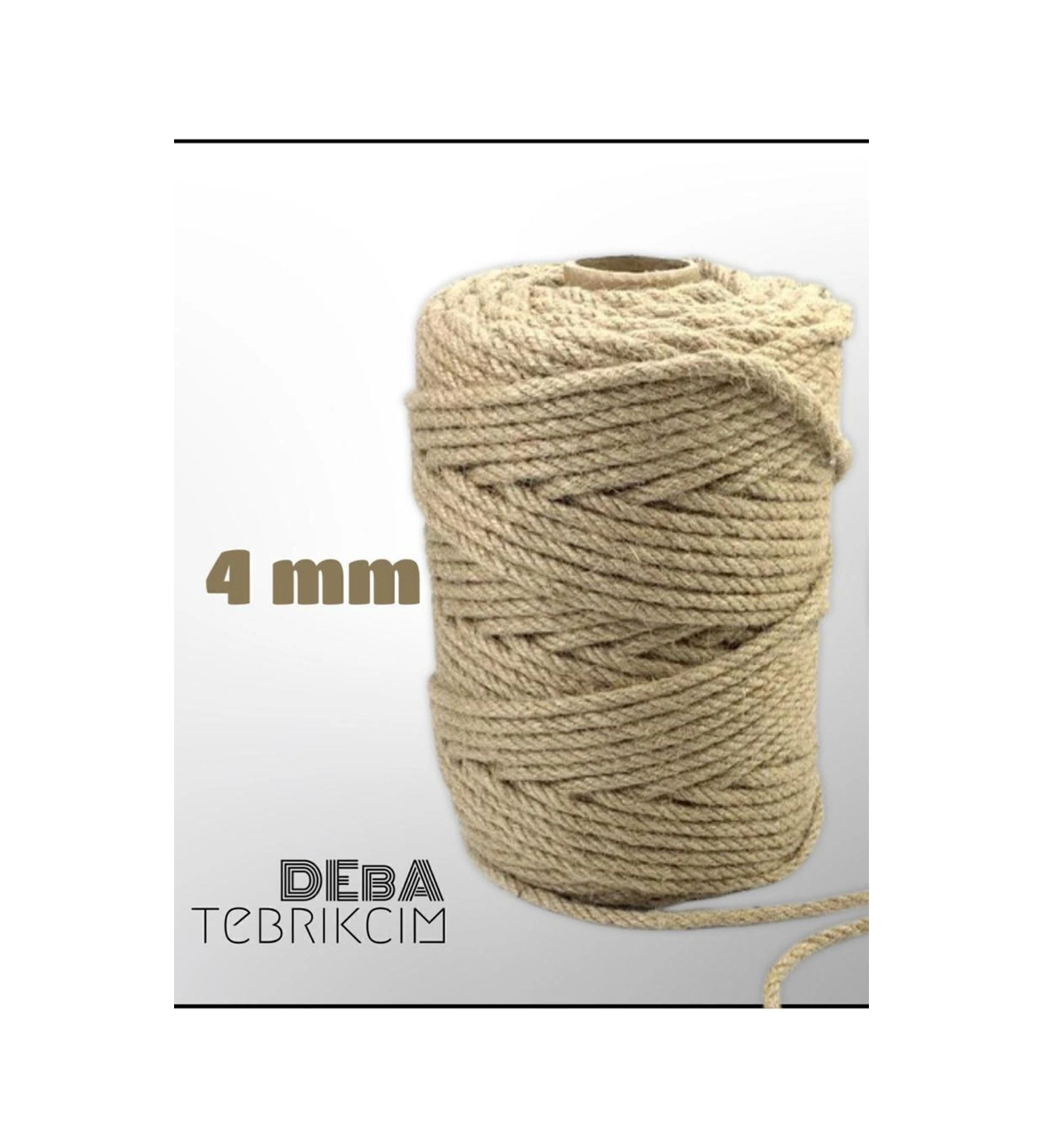 4 Mm 60 Metre Jüt Halat Ip Dekoratif Hasır Ip Kendir