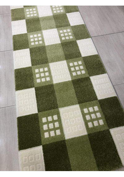 Saray Halı Samyeli 10854 Wy 80X300 Krem Yeşil 3 Metre Yolluk !