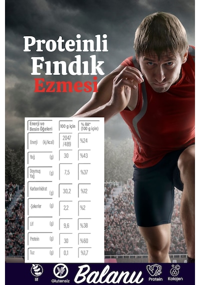 Balanu Proteinli Fındık Ezmesi 280gr X3 Adet