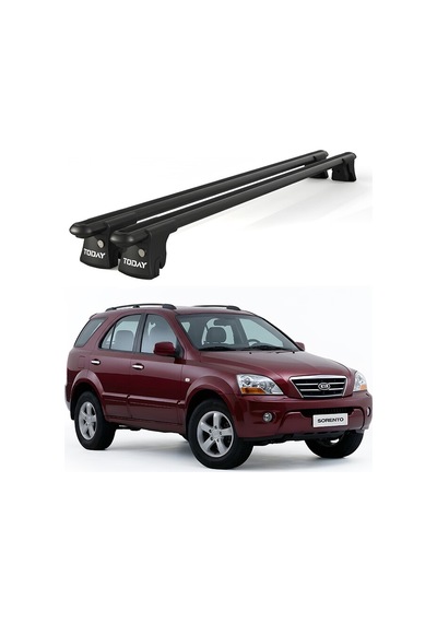 Trio-ı Kia Sorento 2002-2006 Uyumlu Siyah Kilitli Ara Atkı 120cm Port Bagaj Tavan Barı