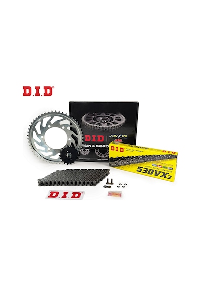 Zincir Dişli Seti Yamaha Fz6 Fazer 600cc Zincir: Dıd-530vx3 Çelik-118 Ön-arka Dişli: Sunstar 16t-46t 2004-2009