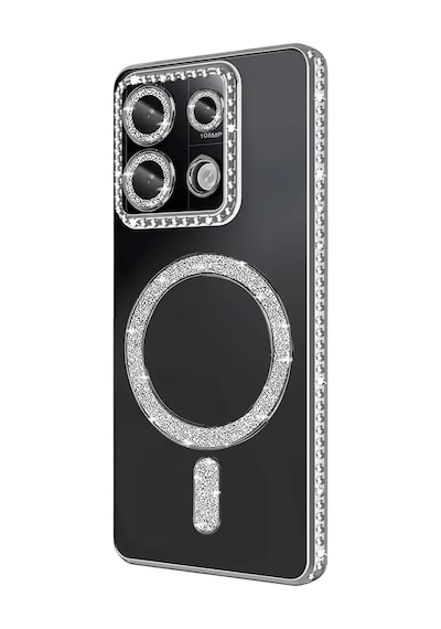 Xiaomi Redmi 13c Joke Simli Magneticsafe Kılıf - Gümüş 0.2M-Çok Renkli