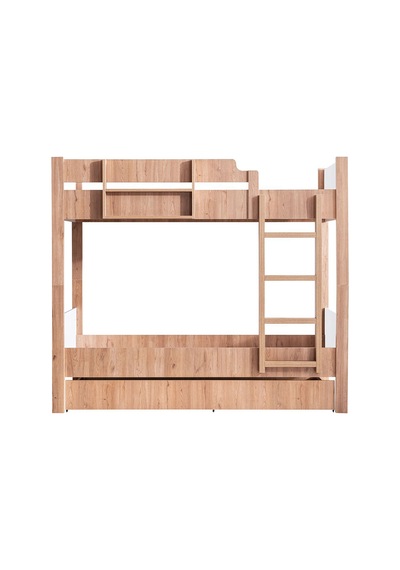 Ranza, Asya Ayrılabilir Yavrulu Ranza, Ceviz - Beyaz + 2 Adet Comfort Yatak 90 X 190 CM Ranza, Asya Ayrılabilir Yavrulu Ranza, Ceviz - Beyaz + 2 Adet Comfort Yatak 90 X 190 CM