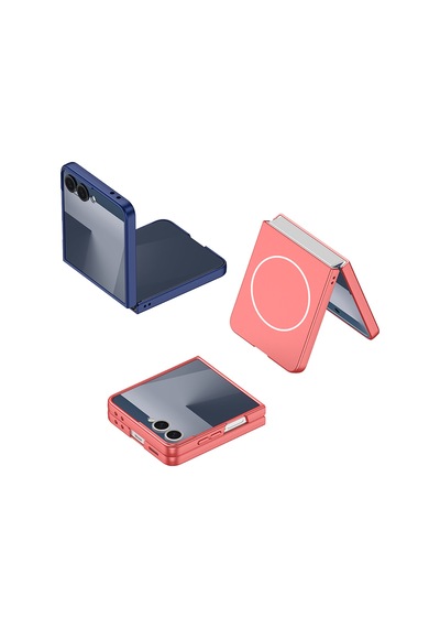 Galaxy Uyumlu Z Flip 7 Kılıf Wireless Şarj Özellikli Pazarplus Kıpta M-safe Kılıf Siyah