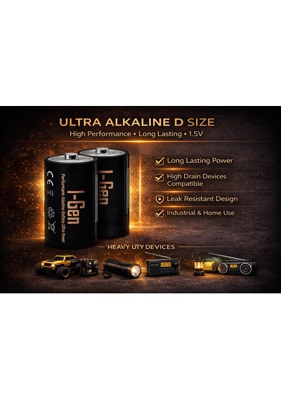 I-gen Lr20 Ultra Alkalin D Boy Pil 1.5v Büyük Boy Pil 2'li Paket