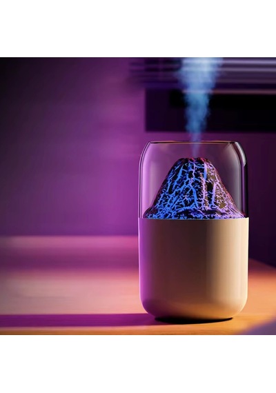 Volcano Ultrasonik Hava Nemlendirici 300ml Usb Şarjlı, Sessiz Aromaterapi Soğuk Buhar Difüzör