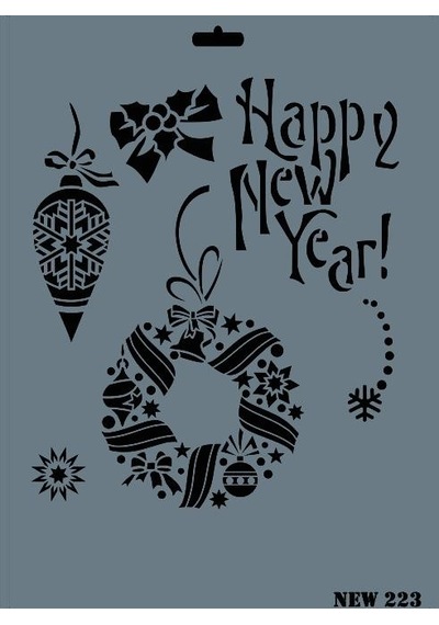 Rich New Seri N-223 Stencil 35X25 Cm
