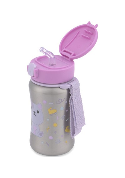 Skip Hop Besties Squad Paslanmaz Çelik Pipetli Suluk Kedi STANDART