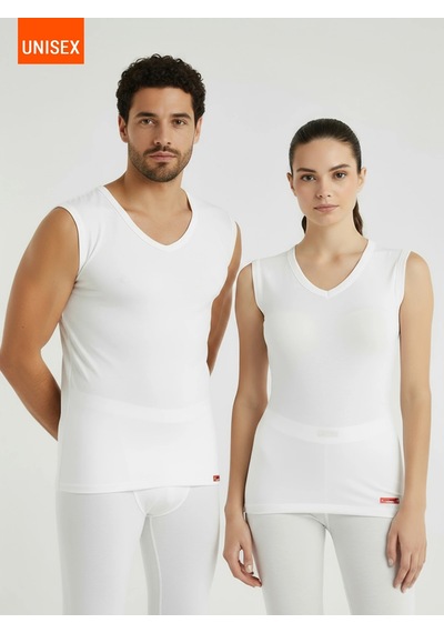 Alfa Aksesuar 03 Blackspade Termal Active V-neck Shirt 9243 Beyaz