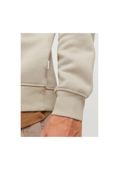 Jack & Jones Jjebradley Sweat Half Zıp Moonbeam 12250747 Krem