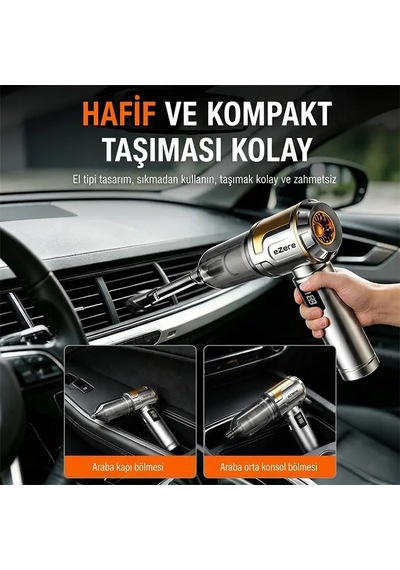Hepsi Ezere Nanovac 22000pa Güçlü Portatif Vakumlu Kablosuz Üflemeli Mini Araç Süpürgesi- 5775 Najmaddin