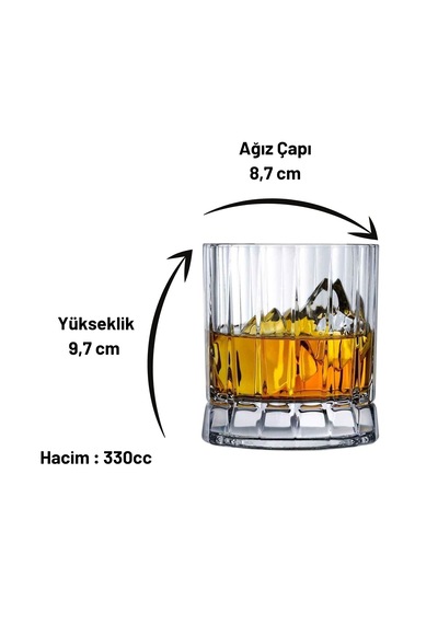 Paşabahçe Nude 68184 Wayne Kristal Viski Bardağı 330cc - 4'lü