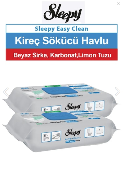 Sleepy Yüzey Temizleme Havlusu Kireç Sökücü 2 x 30'lu