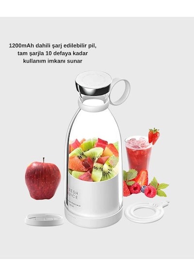 Usb Şarjlı Kablosuz Blender Taşınabilir, Kompakt Ve Çevre Dostu Meyve Sıkıcı